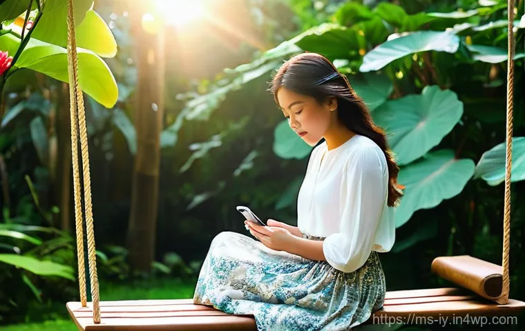 생태적 자아 형성을 위한 개인적 실천 전략 - **Prompt 1: Tranquil Digital Detox in a Malaysian Garden**
    "A peaceful and serene image of a you...