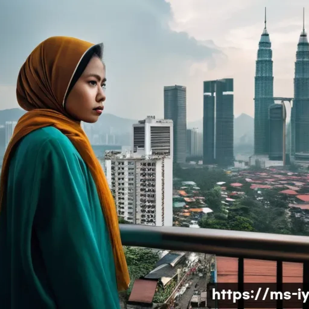 생태적 자아 형성의 역사적 배경 - A serene and respectful scene depicting an elderly Malaysian indigenous woman, with traditional patt...