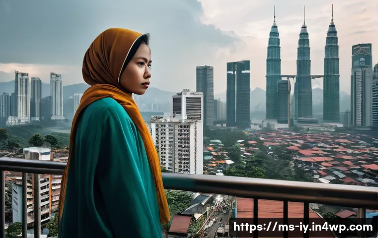 생태적 자아 형성의 역사적 배경 - A serene and respectful scene depicting an elderly Malaysian indigenous woman, with traditional patt...