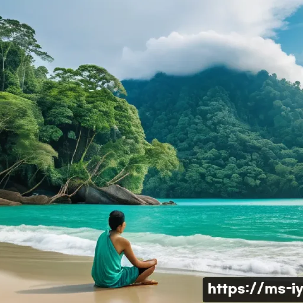 생태적 자아 형성과 개인 정체성의 통합 - **Prompt:** A serene, wide-angle shot of a person, embodying a sense of deep peace and contemplation...
